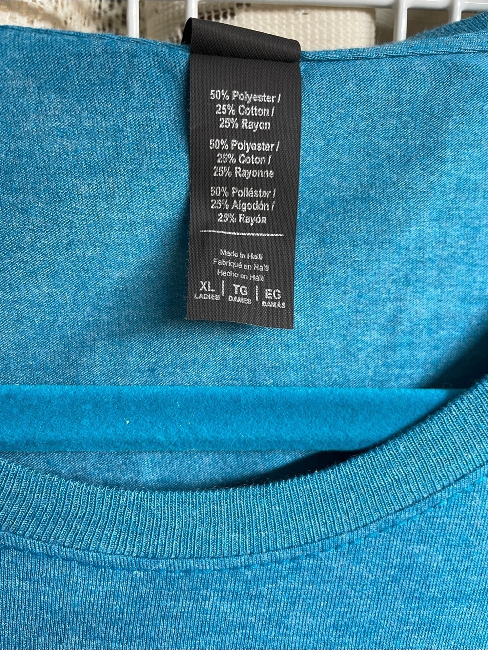 Anvil Teal Tri-Blend Crew Neck Soft T-Shirt X-Large - Picture 3 of 8